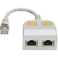 Telegartner Adaptateur Cat. 5 avec boitier de 2 Ports RJ45