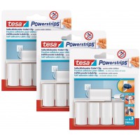 tesa Powerstrips Crochets de Fixation Auto-Adhesifs Pour Cables - - Pour un Montage Sans Percage et le Rangement de Cab