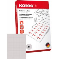 Kores Etiquettes universelles 7 x 3,2 cm 100 feuilles A4 Blanc