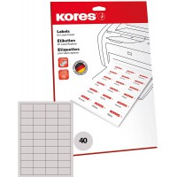 Kores Etiquettes universelles 5,25 x 2,97 cm 25 feuilles A4 Blanc