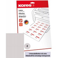 Kores Power Lot de 50 etiquettes universelles avec pouvoir adhesif extra adhesif 210,0 x 148,5 mm