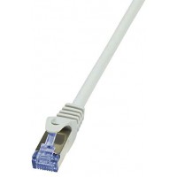 LogiLink PrimeLine Cable reseau Cat6A S/FTP AWG26 PIMF LSZH 0,50 m Gris