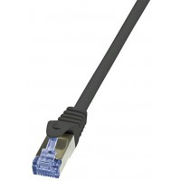 LogiLink PrimeLine Cable reseau Cat6A S/FTP AWG26 PIMF LSZH 1 m Noir