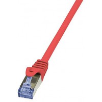 LogiLink PrimeLine Cable reseau Cat6A S/FTP AWG26 PIMF LSZH 1 m Rouge