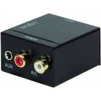 Logili ca0102 coaxial et TOSLINK Convertisseur audio analogique L/R sur table, Circuit de bruit libre transferts Noir NKAdaptate