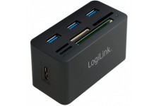 LogiLink CR0042 Hub USB 3.0 avec Lecteur de Carte Tout-en-Un (Micro SD/SD/MS/M2/CF) Noir