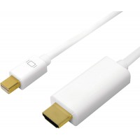 Cable de connexion Mini DisplayPort 1.2 vers HDMI High Speed avec Ethernet (1.4), 4K pour une qualite Full HD et 3D avec une mei