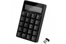 LogiLink ID0199 - Clavier sans Fil (2,4 GHz) avec Calculatrice et ecran LCD, Noir