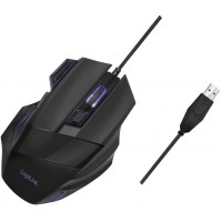 LogiLink ID0202 Souris de Gaming USB Ergonomique 2400 dpi avec 6 Boutons programmables et Bouton de Commutation DPI Noir