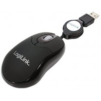 LogiLink ID0016 Souris Optique USB avec cable retractable 800 Noir