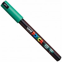 UNI-BALL Marqueur Pte calibree extra-fine POSCA PC1MR 0,7mm Vert Fonce