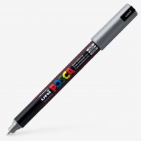 UNI-BALL Marqueur Pte calibree extra-fine POSCA PC1MR 0,7mm Argent