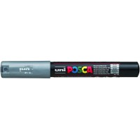 UNI-BALL Marqueur Pte conique extra-fine POSCA PC1MC 0,7 - 1mm Argent