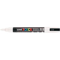 UNI-BALL Marqueur Pte conique fine POSCA PC3M 0,9 - 1,3mm Blanc