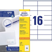 Avery Universal Labels, White 105x35mm, 1600 Pezzi