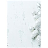 SIGEL DP132 Papier a  lettre de Noel, decorations de Noel, 21 x 29,7 cm, 90g/m², blanc et gris clair, 100 feuilles