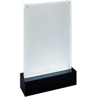 SIGEL TA422 Presentoir de table LED pour A5, presentation double face a  illuminer, transparent/noir, acrylique