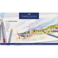 Goldfaber Aqua Crayons d'aquarelle - Set de 36 pieces dans une boite metallique