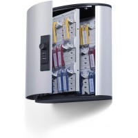 Durable 196623 Keybox Code Armoire pour 36 Cles Fermeture par Combinaison a  Code - Avec 6 Porte-cles KEY CLIP, Argent