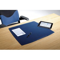 Durable 720107 Sous-main Artwork (avec couverture transparente, 650 x 520 mm) bleu fonce