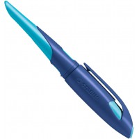 Stylo plume - STABILO EASYbirdy - Stylo ergonomique rechargeable - Bleu/turquoise - Gaucher