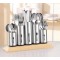 610-217 Porte-couverts avec 5 pots fixes inox 12 couteaux, 12 fourchettes, 12 cuilleres, 12 cuilleres a  cafe et 12 fourchettes 