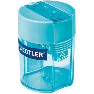 Lot de 10 : Saedtler 512 006 Taille-crayon double, turquoise