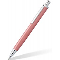 Staedtler Triplus 444, Stylo-bille triangulaire rose de haute qualite, Encre de couleur bleue et pointe de taille moy