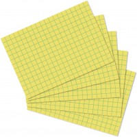 fiches bristol Format A4/A5/A6/A7/A8 A7 quadrille. A7 kariert jaune