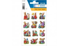 HERMA 3876 Multicolore autocollant decoratif - Autocollants decoratifs (Multicolore, Papier, Rabbits, 3 feuilles)