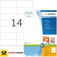 Herma 4475 etiquettes 105 x 41 Premium A4 1400 pieces Blanc