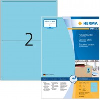 HERMA 4568 Lot de 200 etiquettes autocollantes colorees DIN A4 (199,6 x 143,5 mm, 100 feuilles de papier mat) imprimables et per