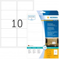 Herma 8330 etiquettes d'expedition en plastique resistantes aux intemperies 99,1 x 57 A4 250 pieces Blanc