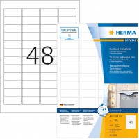 HERMA 9536 Lot de 1920 etiquettes autocollantes autocollantes en polyethylene mat Format A4 (45,7 x 21,2 mm)