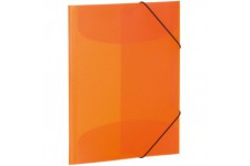 HERMA Chemises a elastique Translucide en Orange, A4, plastique robuste, avec 3 rabats interieurs, 1 portee de chemi