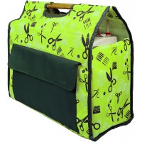 Sac de Machine a  Coudre, Polyester, Kiwi/Grau, 43 x 41 x 21 cm