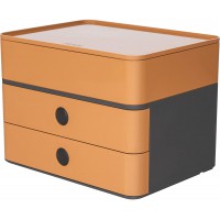 1100-83 SMART-BOX PLUS ALLISON Boite a  tiroirs design avec 2 tiroirs et boite a  ustensiles caramel brown