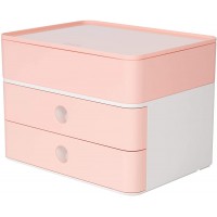 1100-86 SMART-BOX PLUS ALLISON Boite de rangement design avec 2 tiroirs et boite a  ustensiles flamingo rose