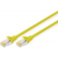 DIGITUS Cable patch Cat-6A - Blindage S-FTP - Fils de cuivre - Gaine LSZH - Cable reseau - Jaune 3 m