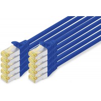 CAT 6A S-FTP Cable de brassage, Cu, LSZH AWG 26/7, length 2 m, 10 pieces, color blue