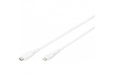 Cable de Chargement de donnees USB, Lightning - USB-C M/M, 1,0m, PVC, MFI, Blanc