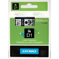 D1 etiquettes pour etiqueteuses LabelManager, 24mm x 7m, Noir sur Transparent, Produit DYMO Authentique