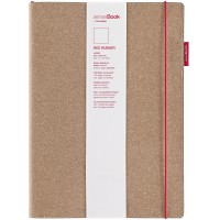 Carnet de notes senseBook Red Rubber, modele L, feuilles blanches