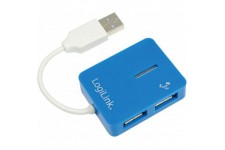 LogiLink Smile Hub USB 2.0 4 Ports Bleu