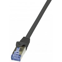 LogiLink PrimeLine Cable reseau Cat6A S/FTP AWG26 PIMF LSZH 0,50 m Noir