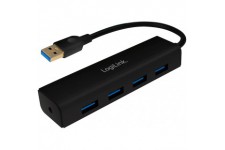 LogiLink UA0295 Hub USB 3.0 avec 4 Ports USB pour Extension Noir