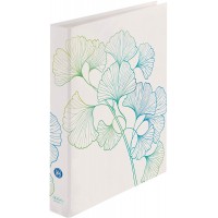 maX.file 50033423 Classeur a  2 anneaux Motif Green Line Ginkgo Format A4