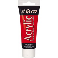 C. peinture acrylique el Greco, rouge carmin, 75 ml