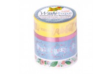 Ruban adhesif decoratif washi-Tape Follow The Rabbit Noir