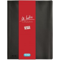  Lot de 3 Protege-documents "Le Lutin Original" PVC 10 Pochettes 20 Vues Noir